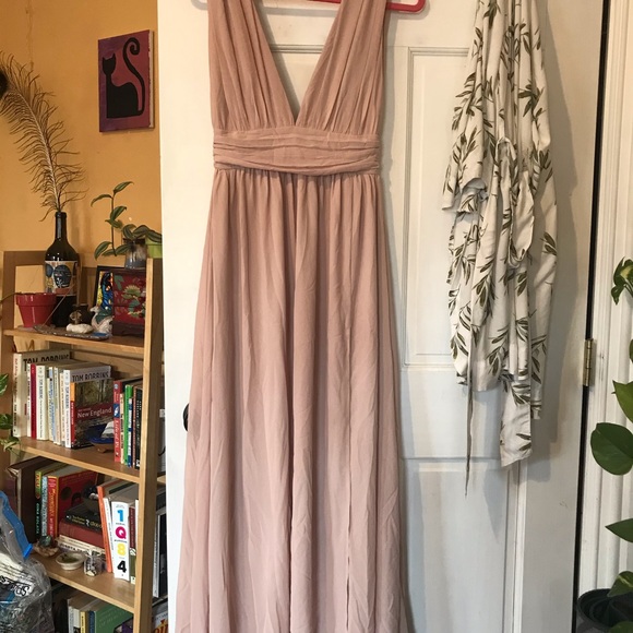 *SOLD* Lulus Heavenly Hues Maxi dress in Blush - Picture 6 of 12